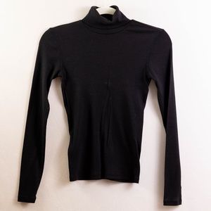 Everlane Pima Microrib Turtleneck Black XS